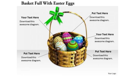 Stock Photo Business Strategy Innovation Basket Full With Easter Eggs Stock Photos