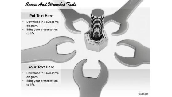 Stock Photo Business Strategy Innovation Screw And Wrenches Tools Success Images