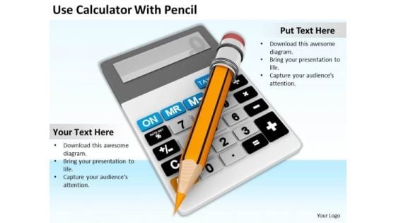 Stock Photo Business Strategy Model Use Calculator With Pencil Photos