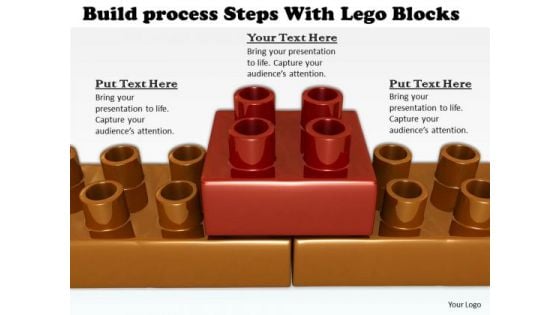 Stock Photo Business Strategy Plan Build Process Steps With Lego Blocks Success Images