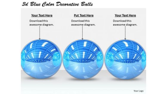 Stock Photo Business Strategy Process 3d Blue Color Decorative Balls Stock Photo Images