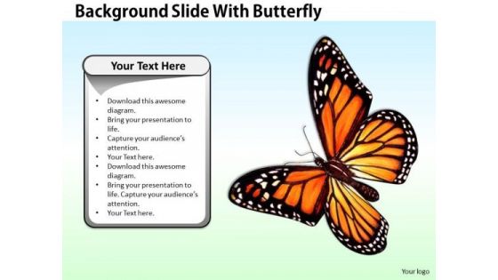Stock Photo Business Strategy Process Background Slide With Butterfly Images Photos