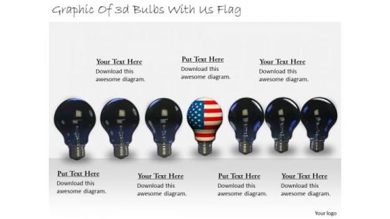 Stock Photo Business Strategy Review Graphic Of 3d Bulbs With Flag Stock Photo Icons Images