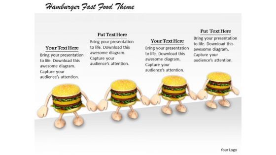 Stock Photo Business Strategy Review Hamburger Fast Food Theme Icons