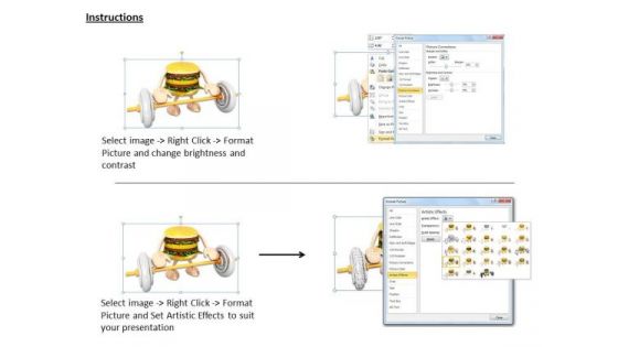 Stock Photo Business Strategy Review Hamburger With Arms And Legs Icons