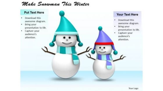 Stock Photo Business Strategy Review Make Snowman This Winter Stock Images