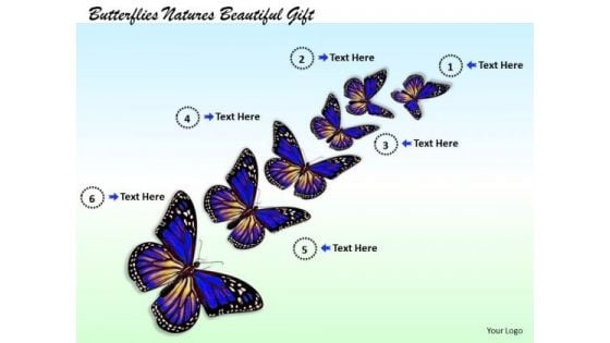 Stock Photo Butterflies Natures Beautiful Gift PowerPoint Template