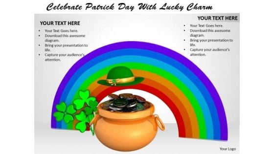 Stock Photo Celebrate Patrick Day With Lucky Charm PowerPoint Template