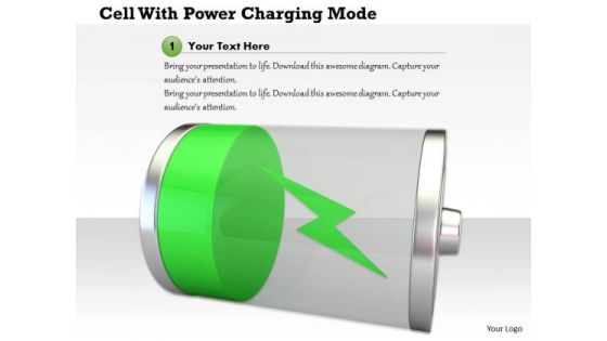 Stock Photo Cell With Power Charging Mode PowerPoint Slide