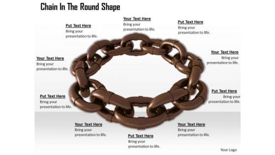 Stock Photo Chain In The Round Shape Isolated On White PowerPoint Slide