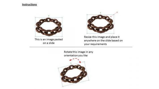 Stock Photo Chain In The Round Shape Isolated On White PowerPoint Slide