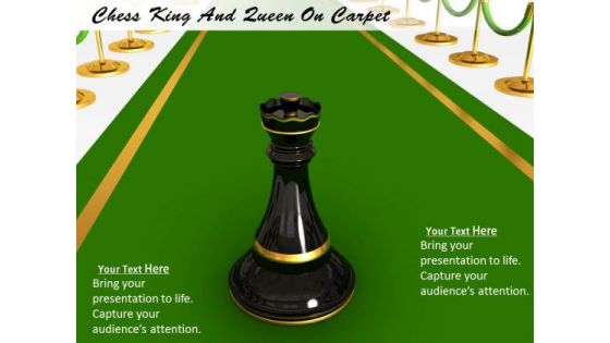 Stock Photo Chess King And Queen On Carpet PowerPoint Template