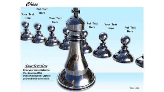 Stock Photo Chess King Standing Ahead Of Pawns PowerPoint Slide Stock Photo Chess King Standing Ahead Of Pawns PowerPoint Slide