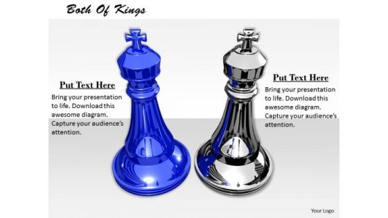 Stock Photo Chess Kings Of Two Teams PowerPoint Slide