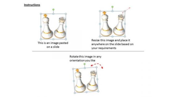 Stock Photo Chess Pieces King And Queen PowerPoint Slide