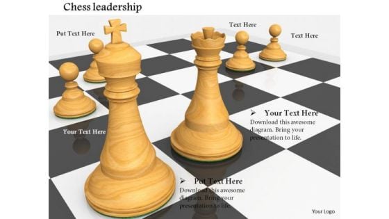 Stock Photo Chess Pieces On Chess Board PowerPoint Slide