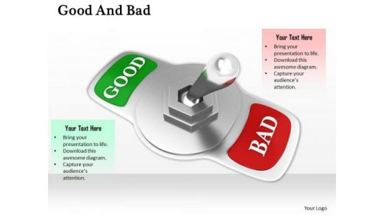 Stock Photo Choose Between Good And Bad PowerPoint Slide