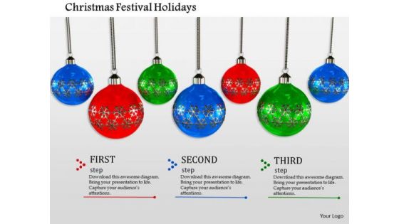 Stock Photo Christmas Festival Holidays PowerPoint Slide