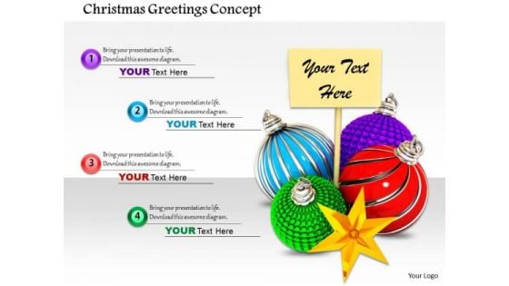 Stock Photo Christmas Greetings Concept PowerPoint Slide