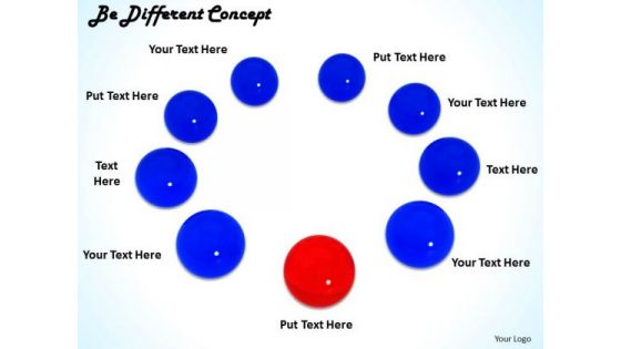 Stock Photo Circle Of Blue Balls With Red One For Leadership PowerPoint Slide Stock Photo Circle Of Blue Balls With Red One For Leadership PowerPoint Slide
