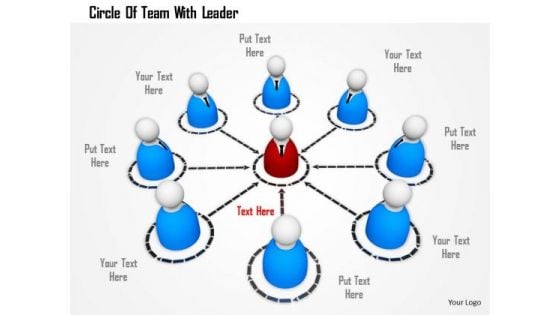 Stock Photo Circle Of Team With Leader PowerPoint Slide Stock Photo Circle Of Team With Leader PowerPoint Slide