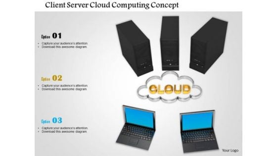 Stock Photo Client Server Cloud Computing Concept PowerPoint Slide