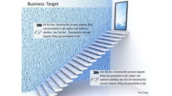 Stock Photo Climbs The Ladder Of Success Conceptual Image PowerPoint Slide