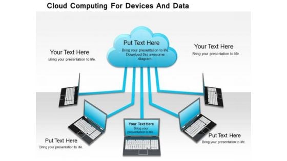 Stock Photo Cloud Computing For Devices And Data PowerPoint Slide