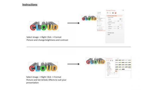 Stock Photo Cloud Text With Colorful Design PowerPoint Slide