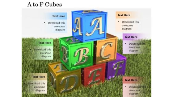 Stock Photo Colorful Alphabet Cubes For School PowerPoint Slide