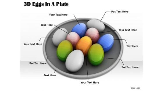 Stock Photo Colorful Eggs In Plate Shows Team PowerPoint Slide