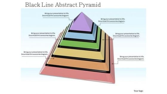 Stock Photo Colorful Pyramid With Growth PowerPoint Slide