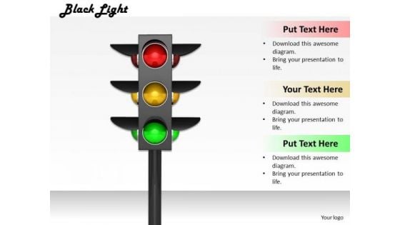 Stock Photo Colorful Traffic Light PowerPoint Slide