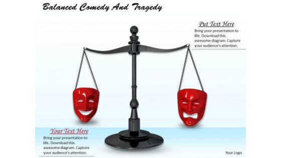 Stock Photo Comedy And Tragedy Balance PowerPoint Slide