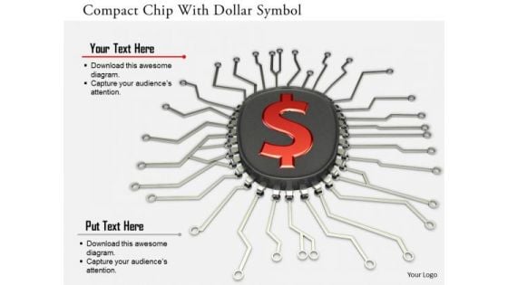 Stock Photo Compact Chip With Dollar Symbol PowerPoint Slide