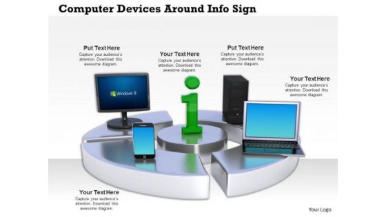 Stock Photo Computer Devices Smartphone Around Info Sign PowerPoint Slide