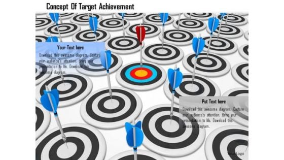 Stock Photo Concept Of Target Achievement PowerPoint Slide