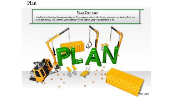 Stock Photo Conceptual Image Of Plan Construction PowerPoint Slide