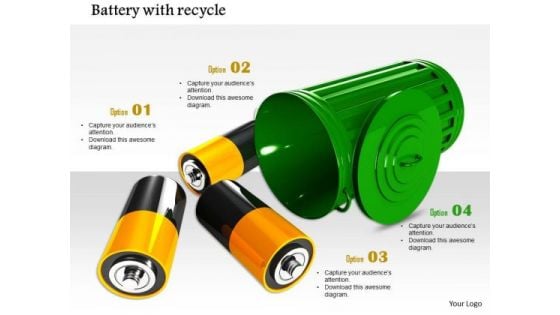 Stock Photo Conceptual Image Of Recycling Battery PowerPoint Slide