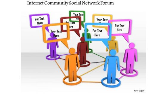 Stock Photo Connect With Social Network Through Internet PowerPoint Slide