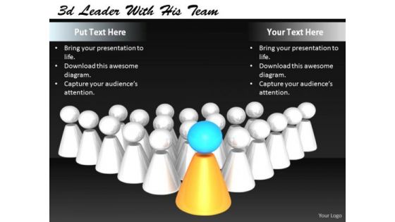 Stock Photo Corporate Business Strategy 3d Leader With His Team Images