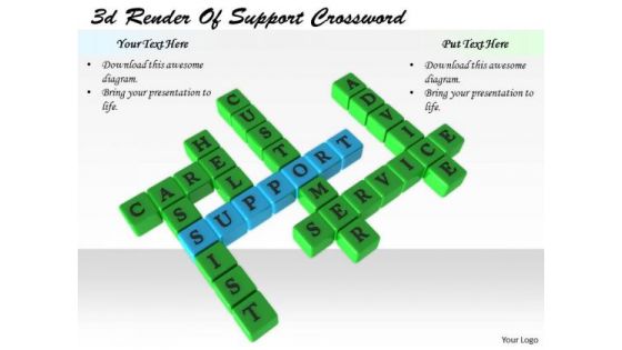 Stock Photo Corporate Business Strategy 3d Render Of Support Crossword Images