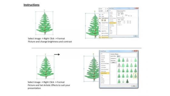 Stock Photo Creative Design Of Pine Tree PowerPoint Slide