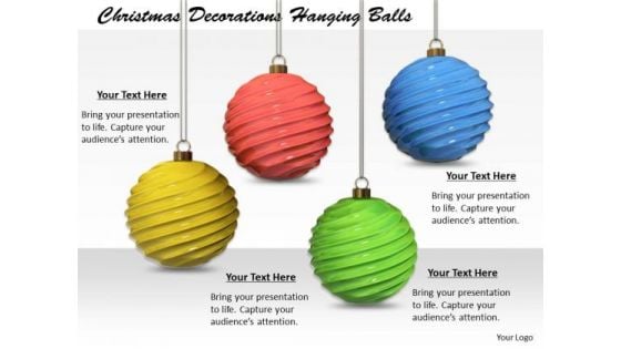 Stock Photo Creative Marketing Concepts Christmas Decorations Hanging Balls Business Images