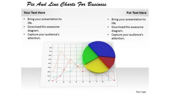 Stock Photo Creative Marketing Concepts Pie And Line Charts For Business Images Photos