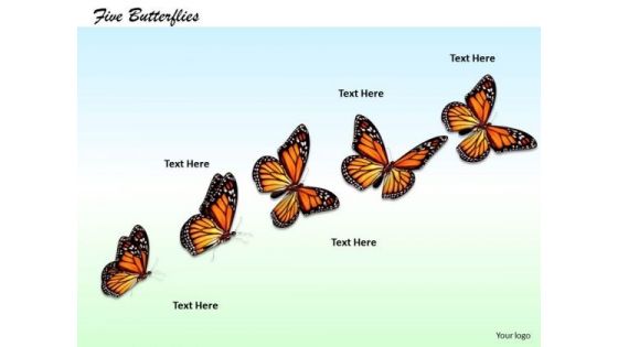 Stock Photo Creative Marketing Concepts Series Of Five Butterflies Business Pictures Images