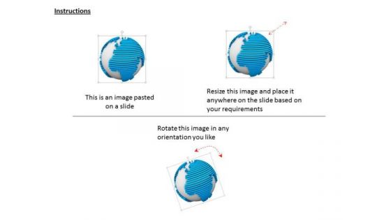 Stock Photo Design Of Blue And White Globe PowerPoint Slide