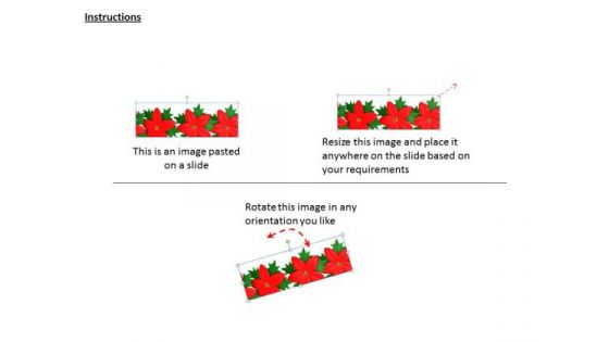 Stock Photo Design Of Red Flowers Frame PowerPoint Slide