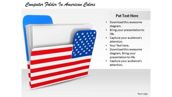 Stock Photo Develop Business Strategy Computer Folder American Colors Stock Images