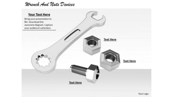 Stock Photo Developing Business Strategy Wrench And Nuts Devices Success Images